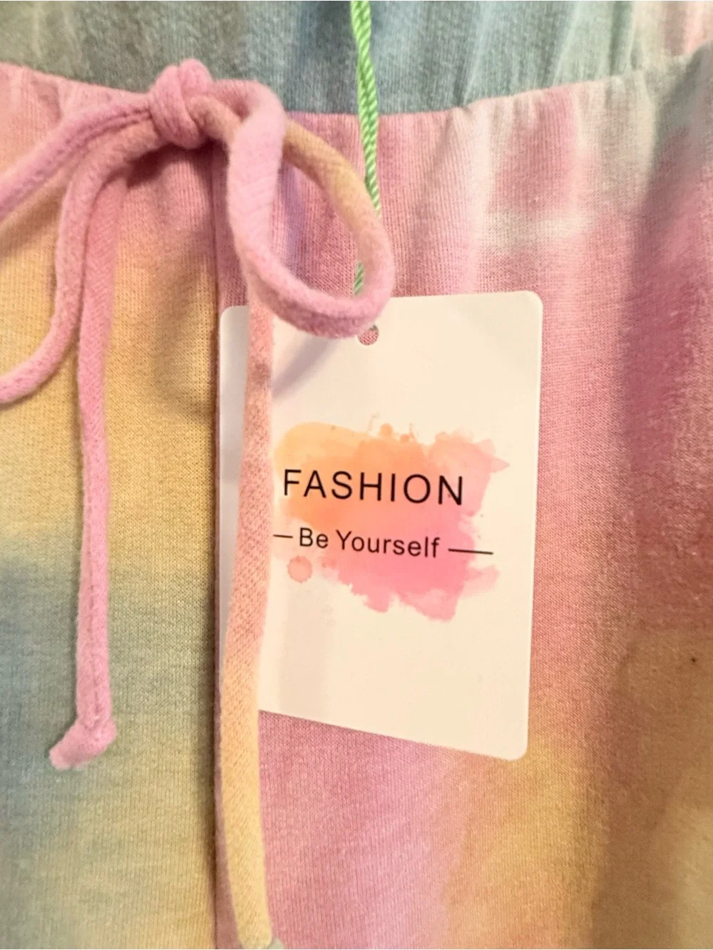 Bluivy Tie-Dye - size large French Terry lounge joggers with pockets